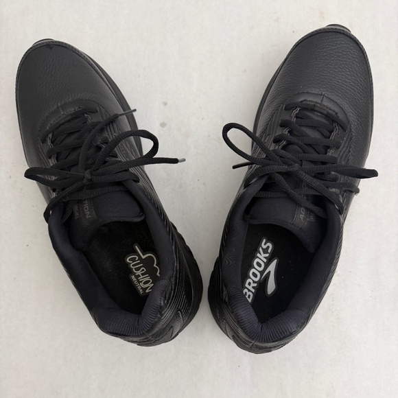 Brooks Addiction Walker 2 Mens Black Leather Walking Shoes Size 11D Worn Twice - Picture 4 of 9